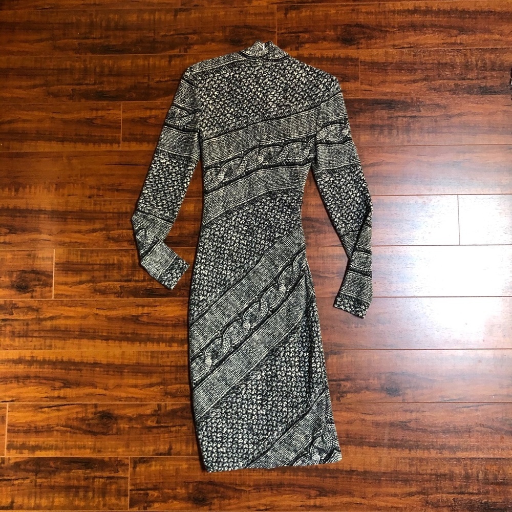 Cache Python Print Bodycon Ruched Waist Turtleneck Dress XS - Picture 8 of 11